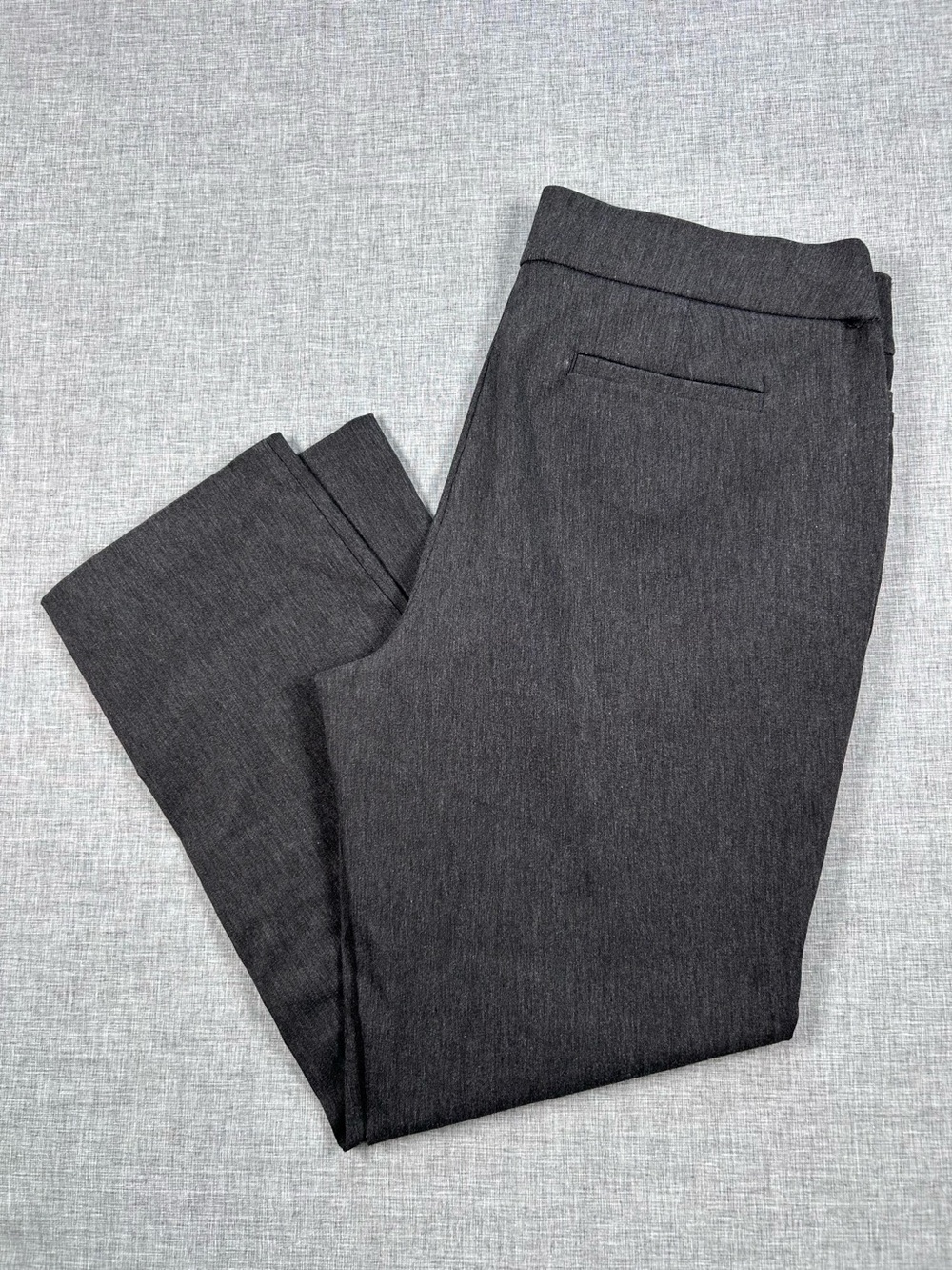 Liz Claiborne Lisa Pants Womens 14P Gray Straight Leg Career Dress Pants